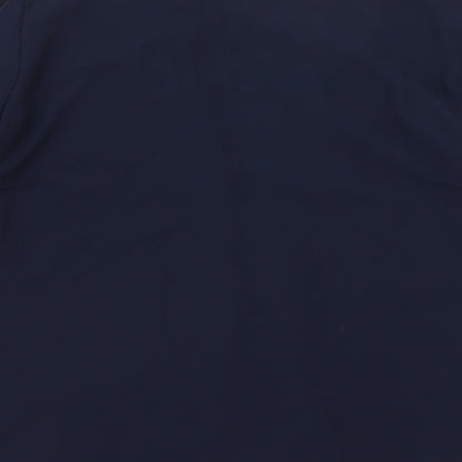 Womens UK Size S Apricot Blue Basic Blouse