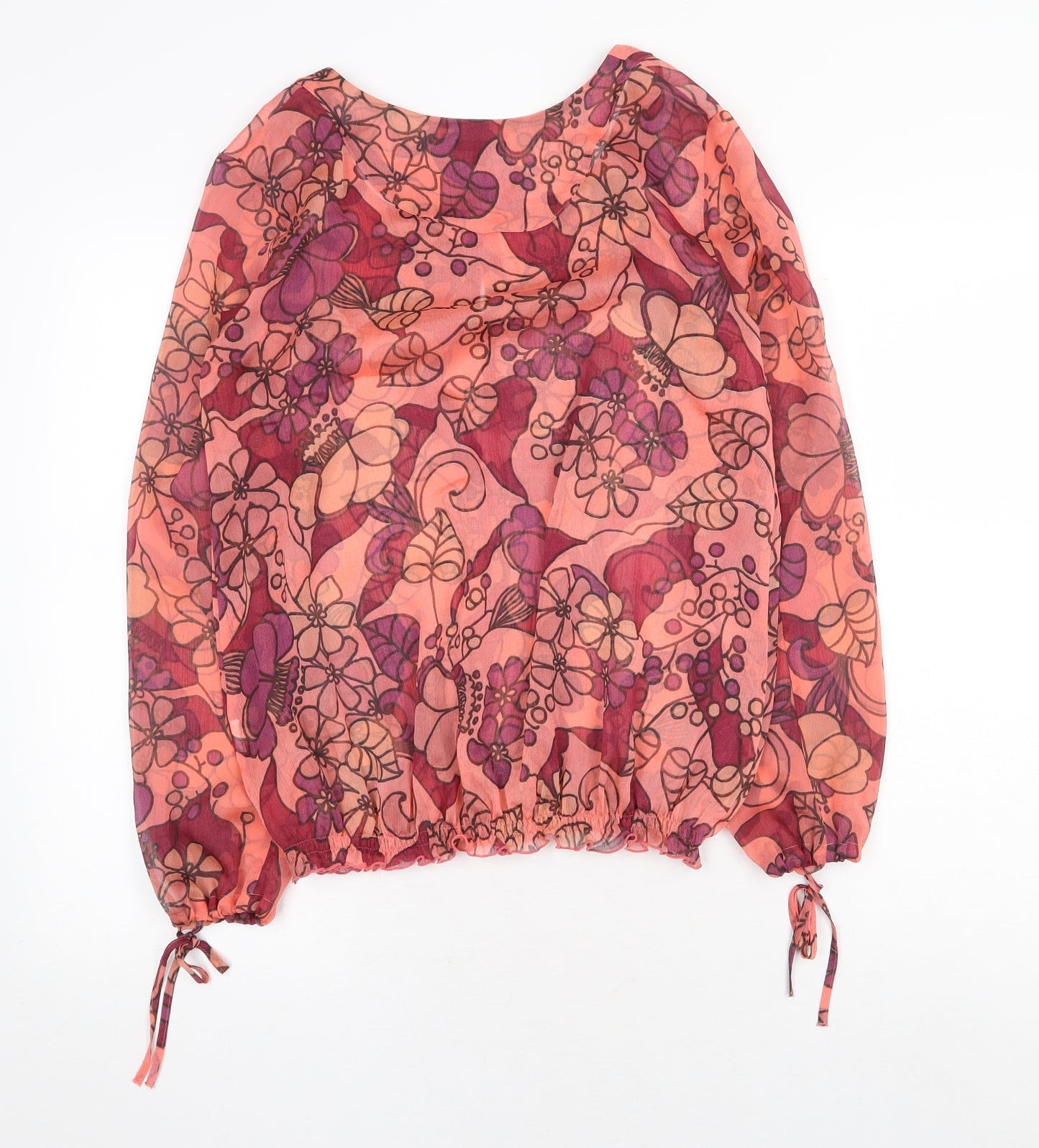 Womens UK Size 12 The Limited Orange Basic Blouse