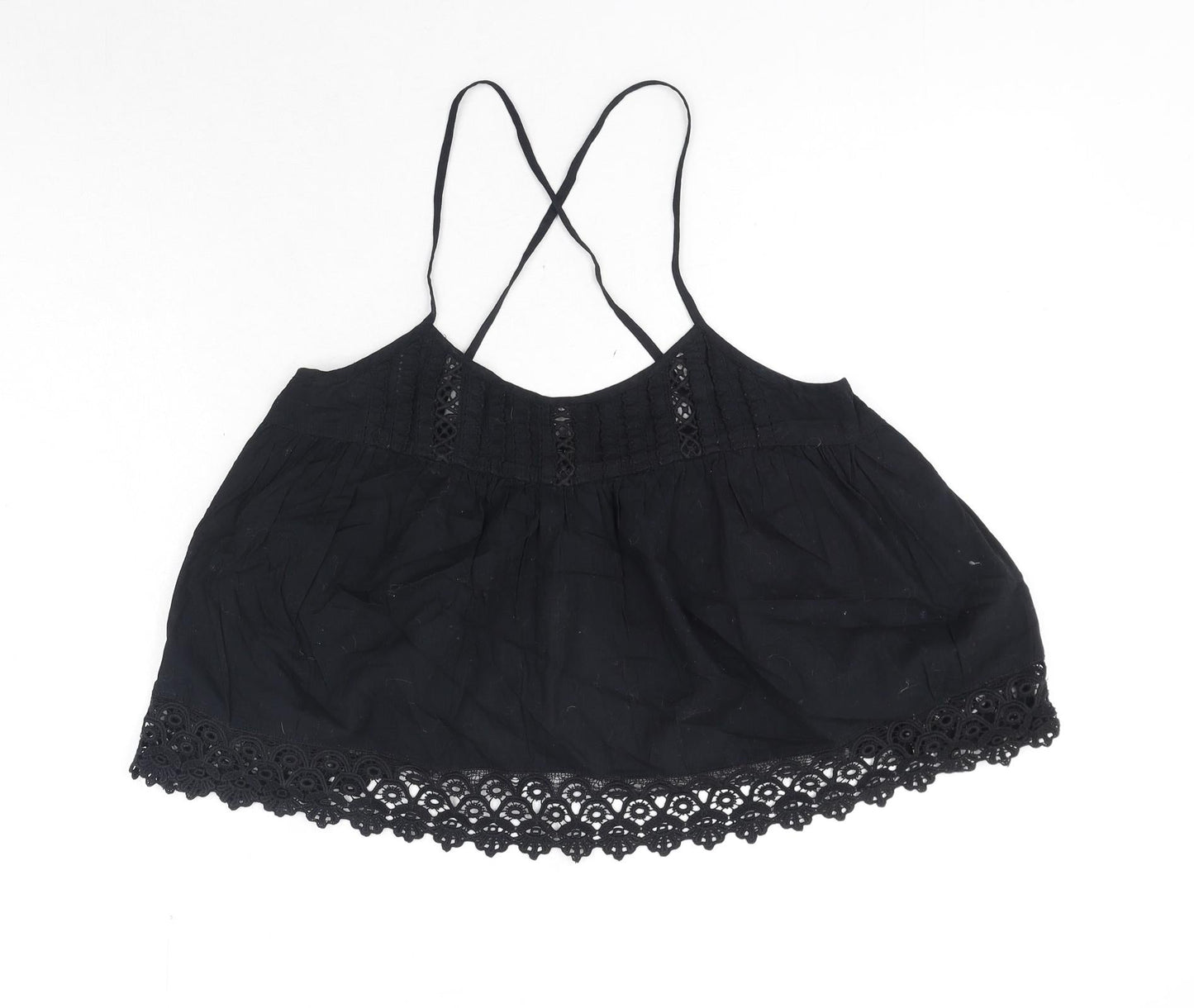 Womens UK Size 8 Topshop Black Camisole Tank