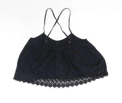 Womens UK Size 8 Topshop Black Camisole Tank