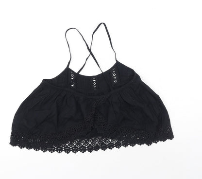 Womens UK Size 8 Topshop Black Camisole Tank