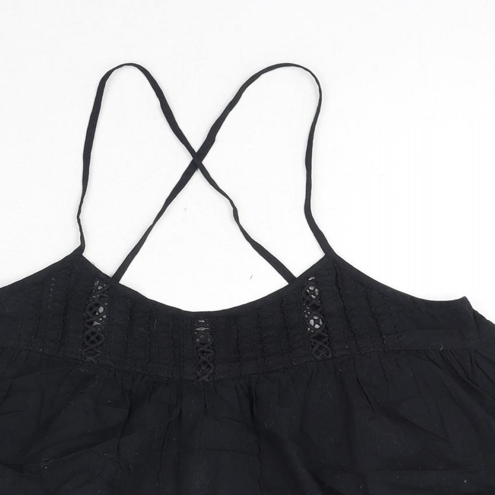 Womens UK Size 8 Topshop Black Camisole Tank