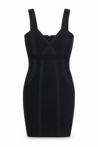 Boohoo Womens Black Polyester Bodycon Size 10 V-Neck Zip