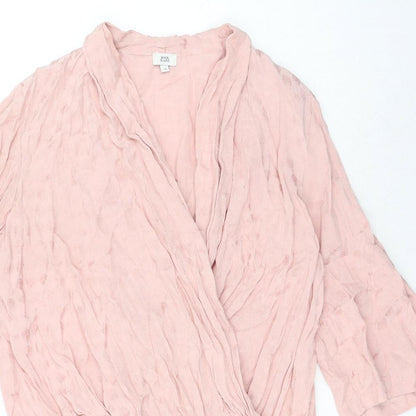 River Island Womens Pink Viscose Bodysuit One-Piece Size 14 Snap