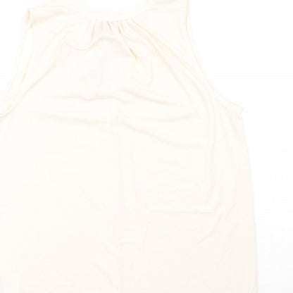 Womens UK Size S H&M Ivory Basic Tank