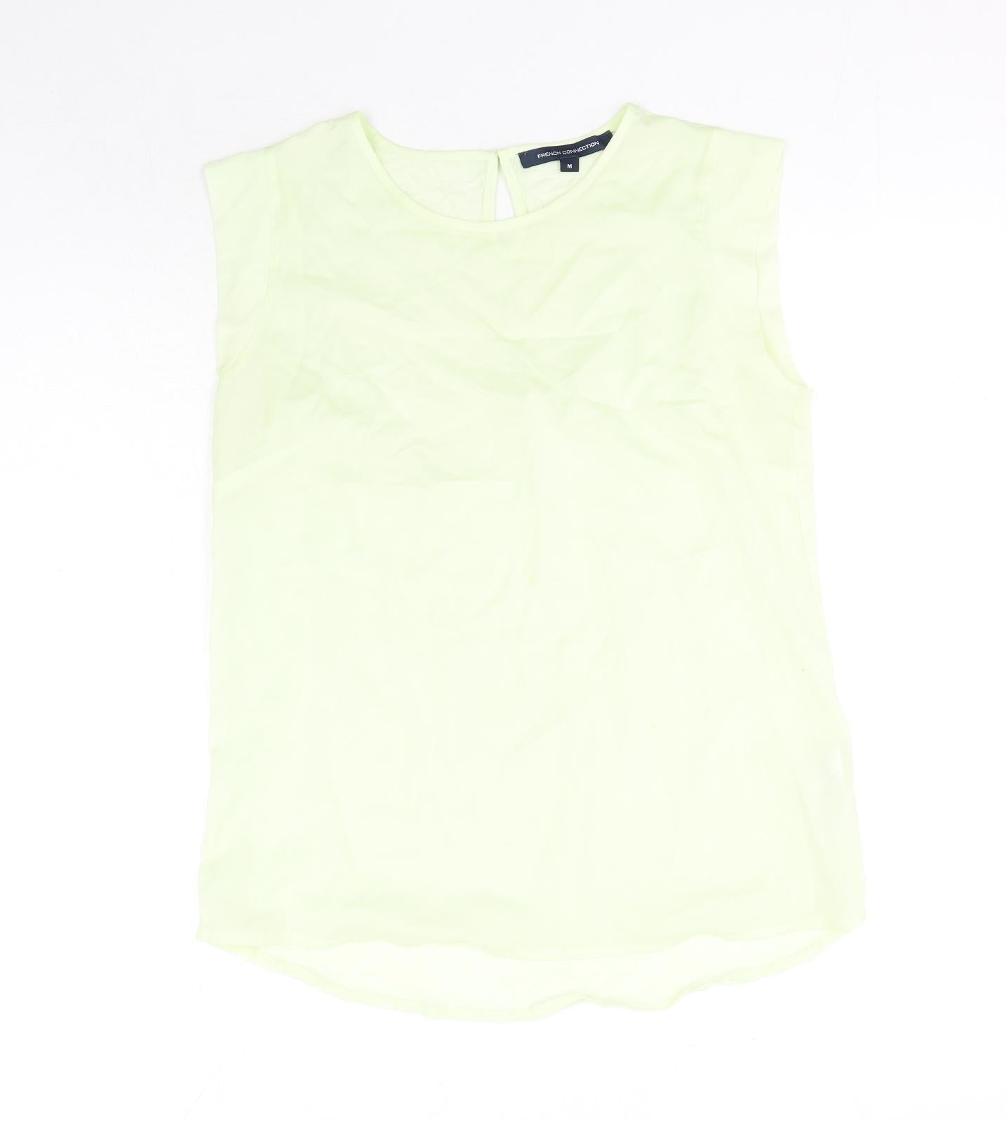 Womens UK Size M French Connection Green Basic Blouse