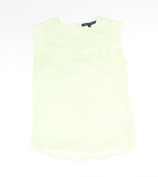Womens UK Size M French Connection Green Basic Blouse