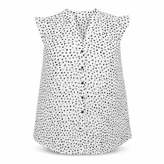 Womens UK Size 12 Roman White Basic Blouse