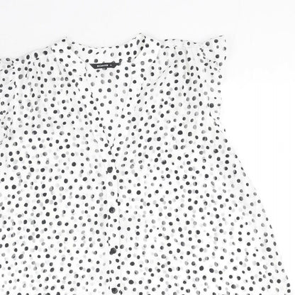 Womens UK Size 12 Roman White Basic Blouse