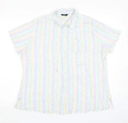 Womens UK Size 14 Marks and Spencer Multicoloured Basic Button-Up