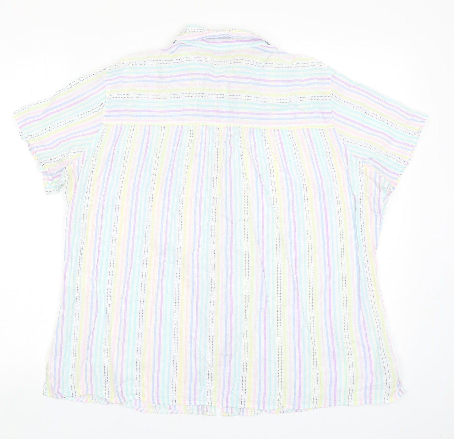 Womens UK Size 14 Marks and Spencer Multicoloured Basic Button-Up