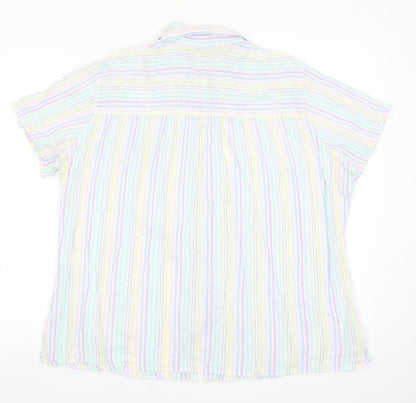 Womens UK Size 14 Marks and Spencer Multicoloured Basic Button-Up