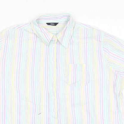 Womens UK Size 14 Marks and Spencer Multicoloured Basic Button-Up