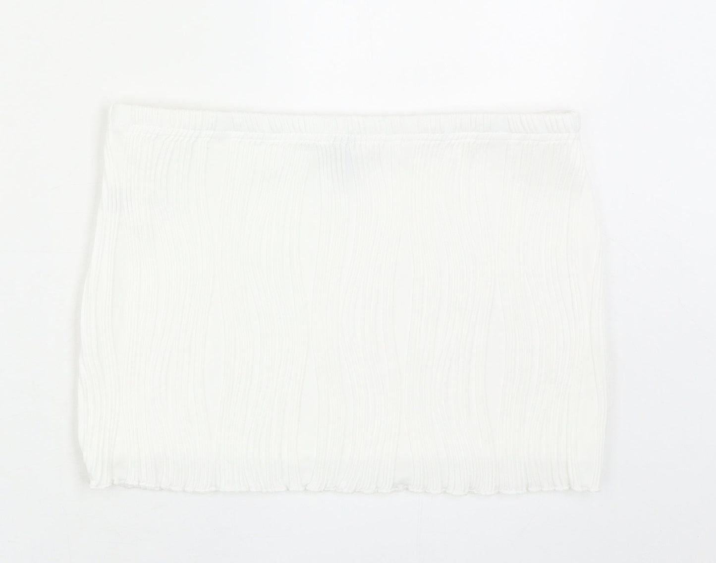 SheIn Womens White Polyester Bandage Skirt Size M