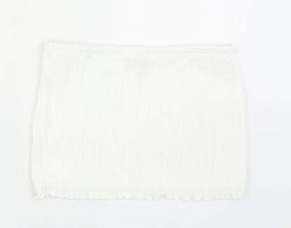 SheIn Womens White Polyester Bandage Skirt Size M