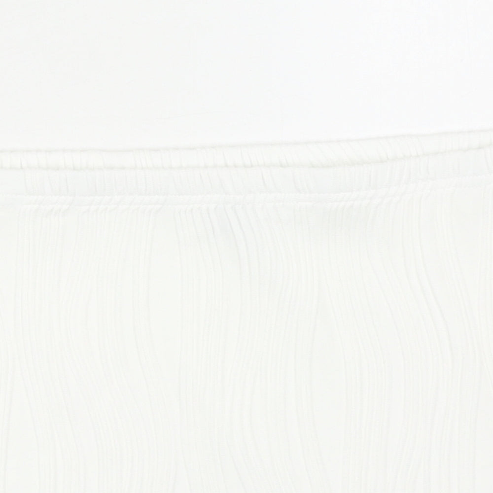 SheIn Womens White Polyester Bandage Skirt Size M