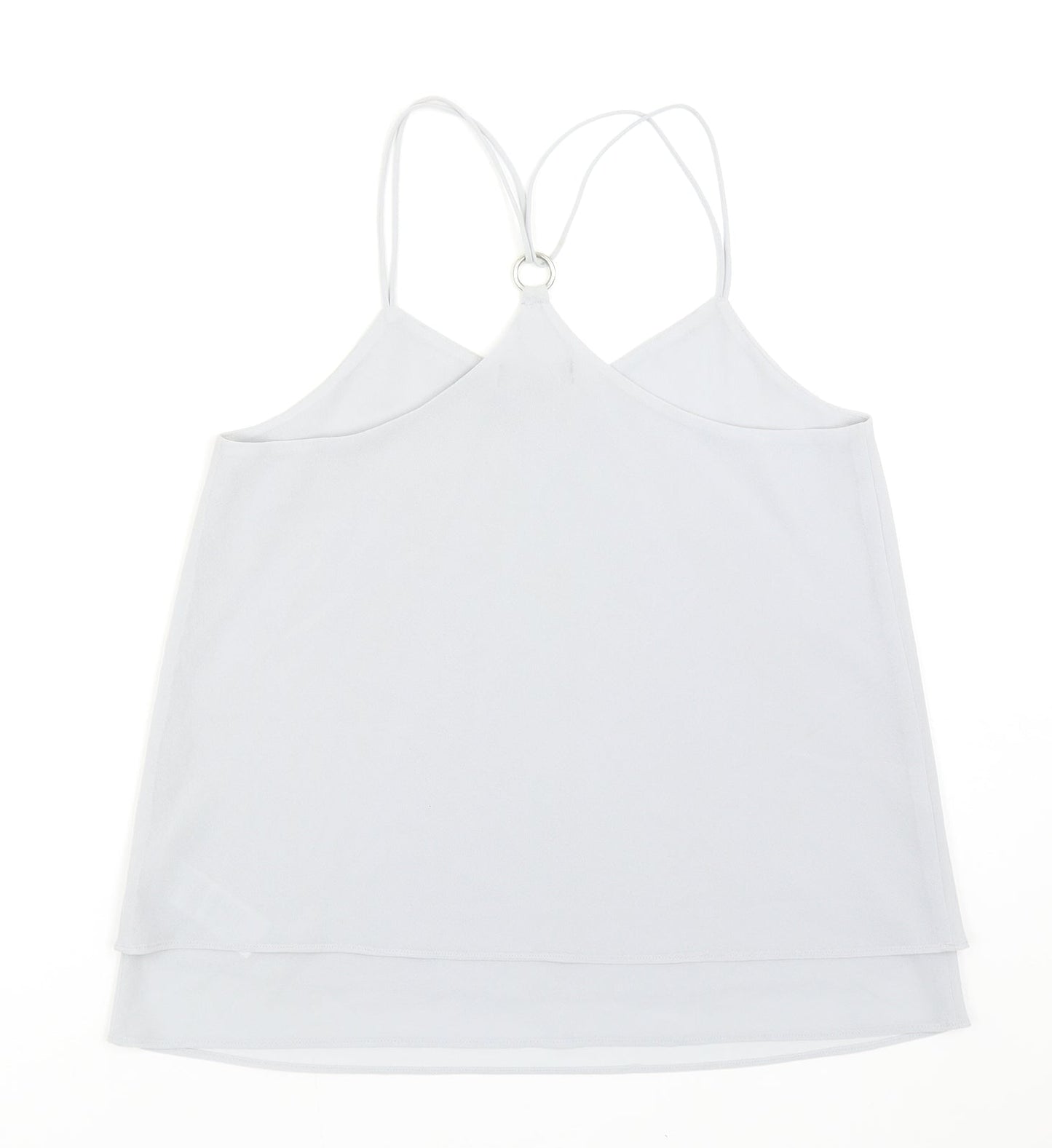 Womens UK Size 8 New Look Grey Basic Tank