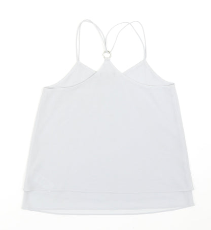 Womens UK Size 8 New Look Grey Basic Tank