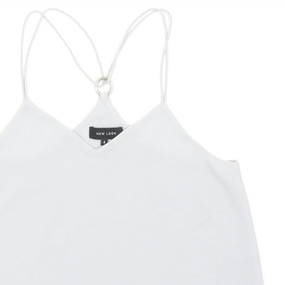 Womens UK Size 8 New Look Grey Basic Tank