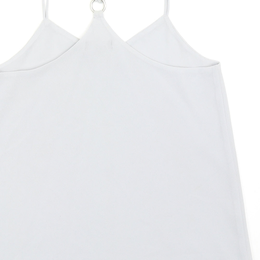 Womens UK Size 8 New Look Grey Basic Tank