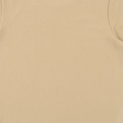 Womens UK Size 12 Quiz Brown Basic T-Shirt