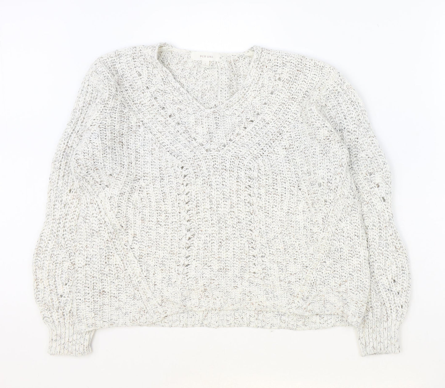 Womens UK Size 8 Marks and Spencer Ivory Pullover Jumper