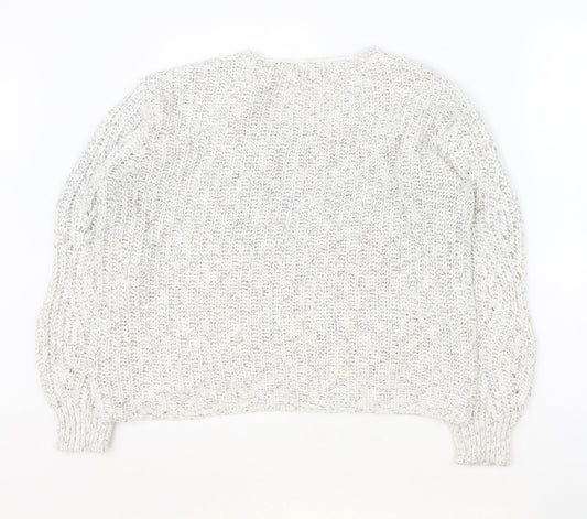 Womens UK Size 8 Marks and Spencer Ivory Pullover Jumper