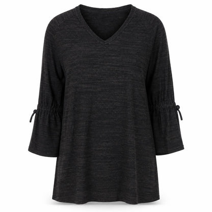 NEXT Womens Grey Cotton A-Line Size 16 V-Neck Pullover
