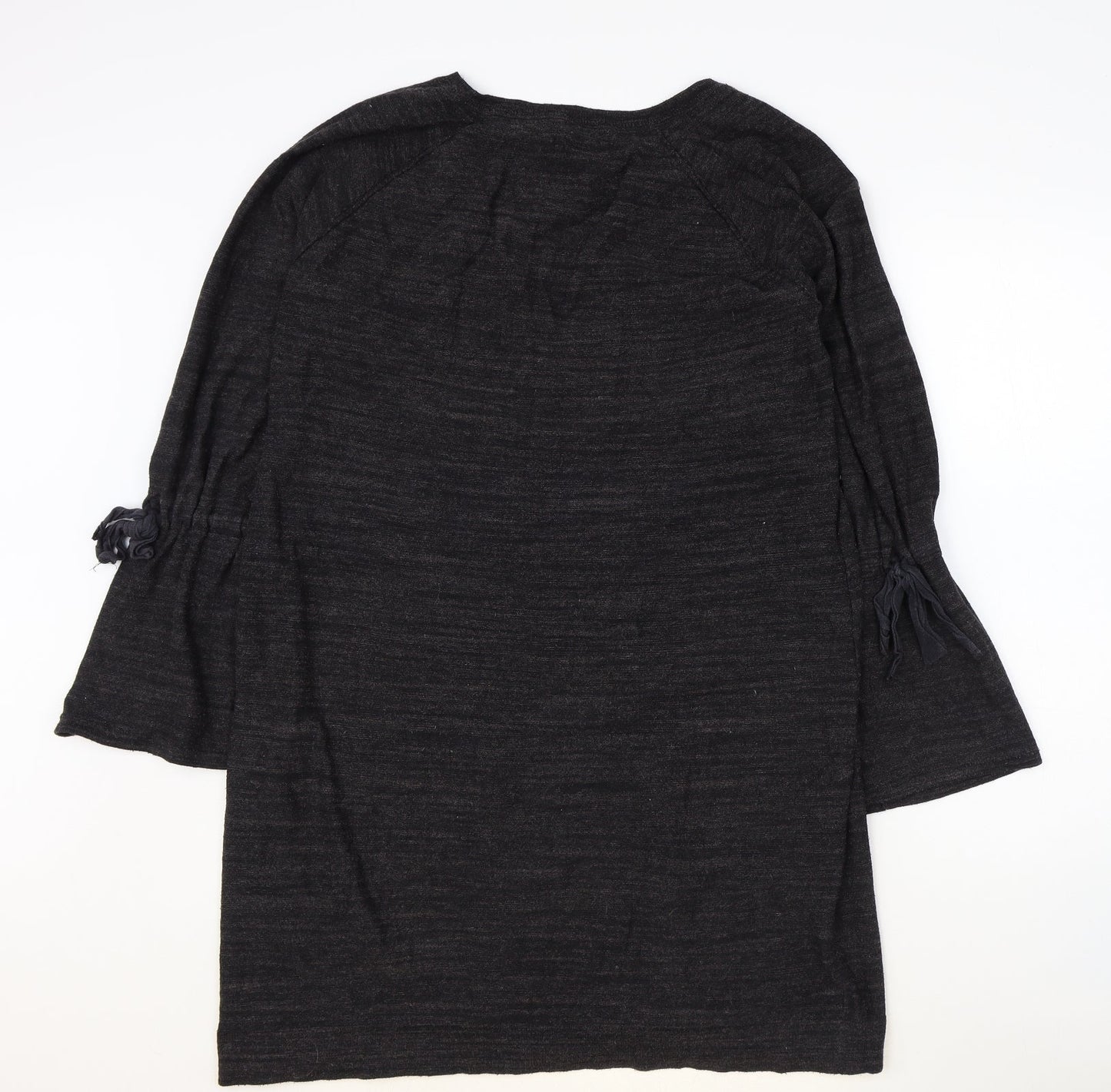 NEXT Womens Grey Cotton A-Line Size 16 V-Neck Pullover