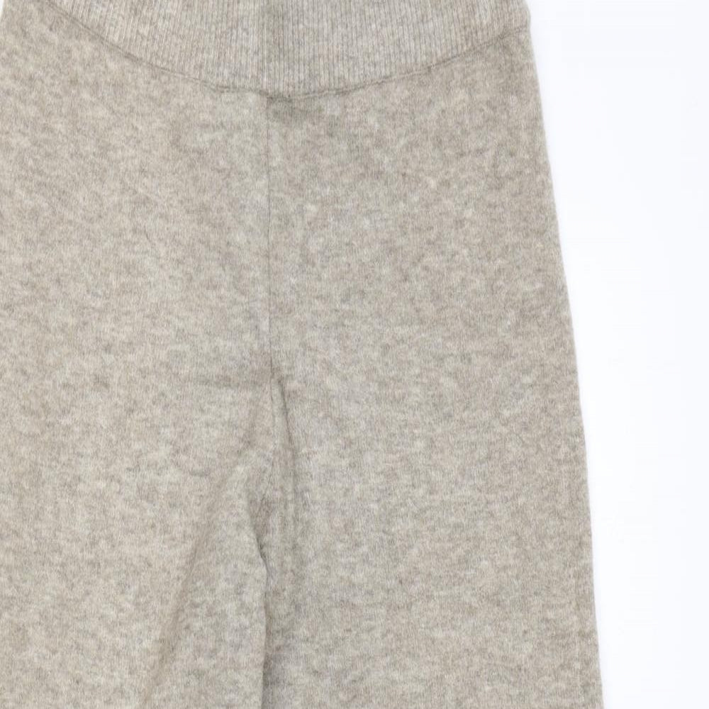 Zara Womens Brown Acrylic Trousers Size M Regular