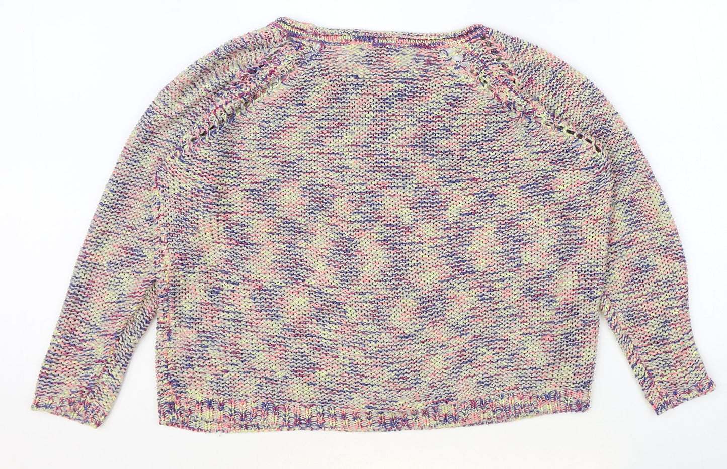 Womens UK Size 18 Indigo Multicoloured Pullover Jumper