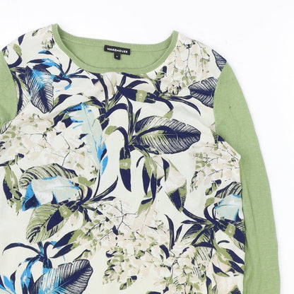 Womens UK Size M Warehouse Green Basic Blouse