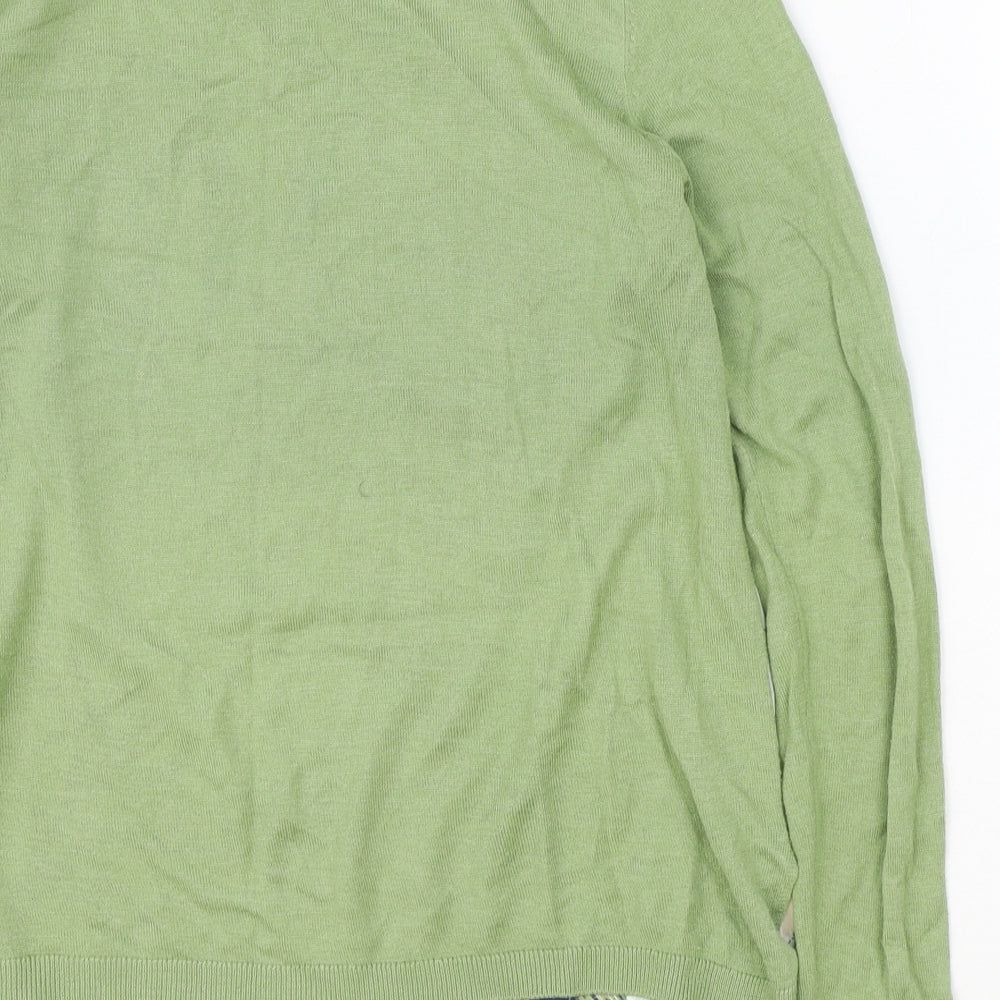 Womens UK Size M Warehouse Green Basic Blouse