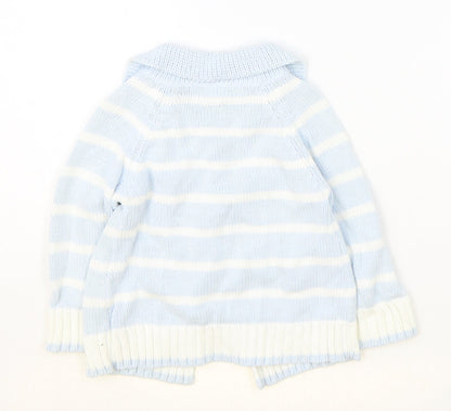 Powell Craft Boys Blue Striped Jacket Size 12-18 Months Button