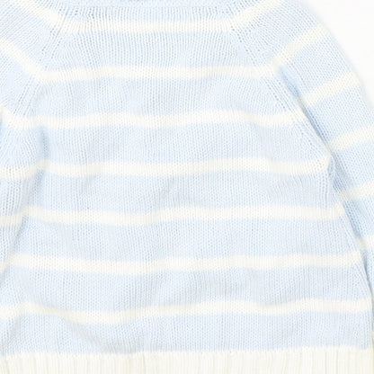 Powell Craft Boys Blue Striped Jacket Size 12-18 Months Button