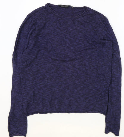 DNM Dissident Womens Blue Round Neck Acrylic Pullover Jumper Size S