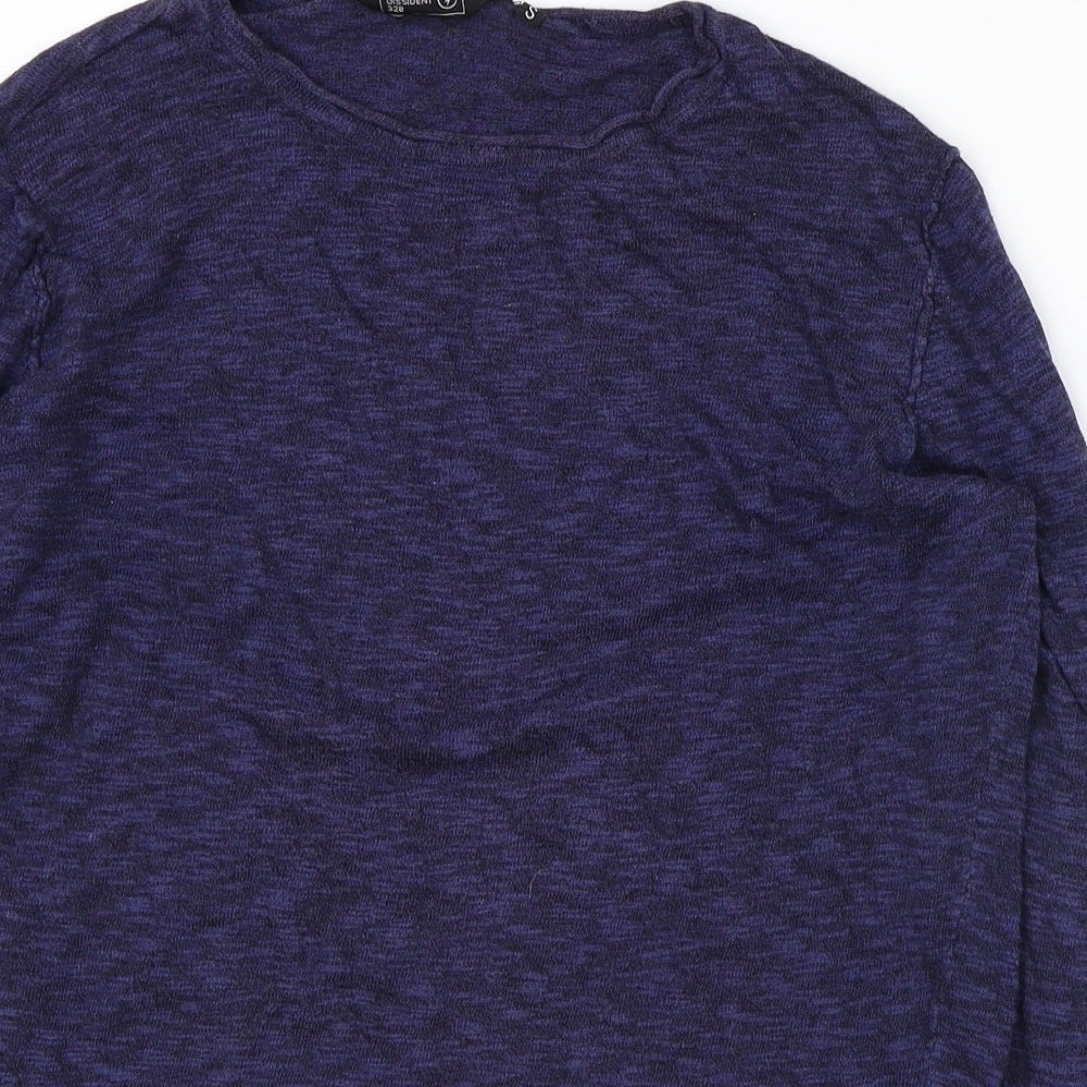 DNM Dissident Womens Blue Round Neck Acrylic Pullover Jumper Size S