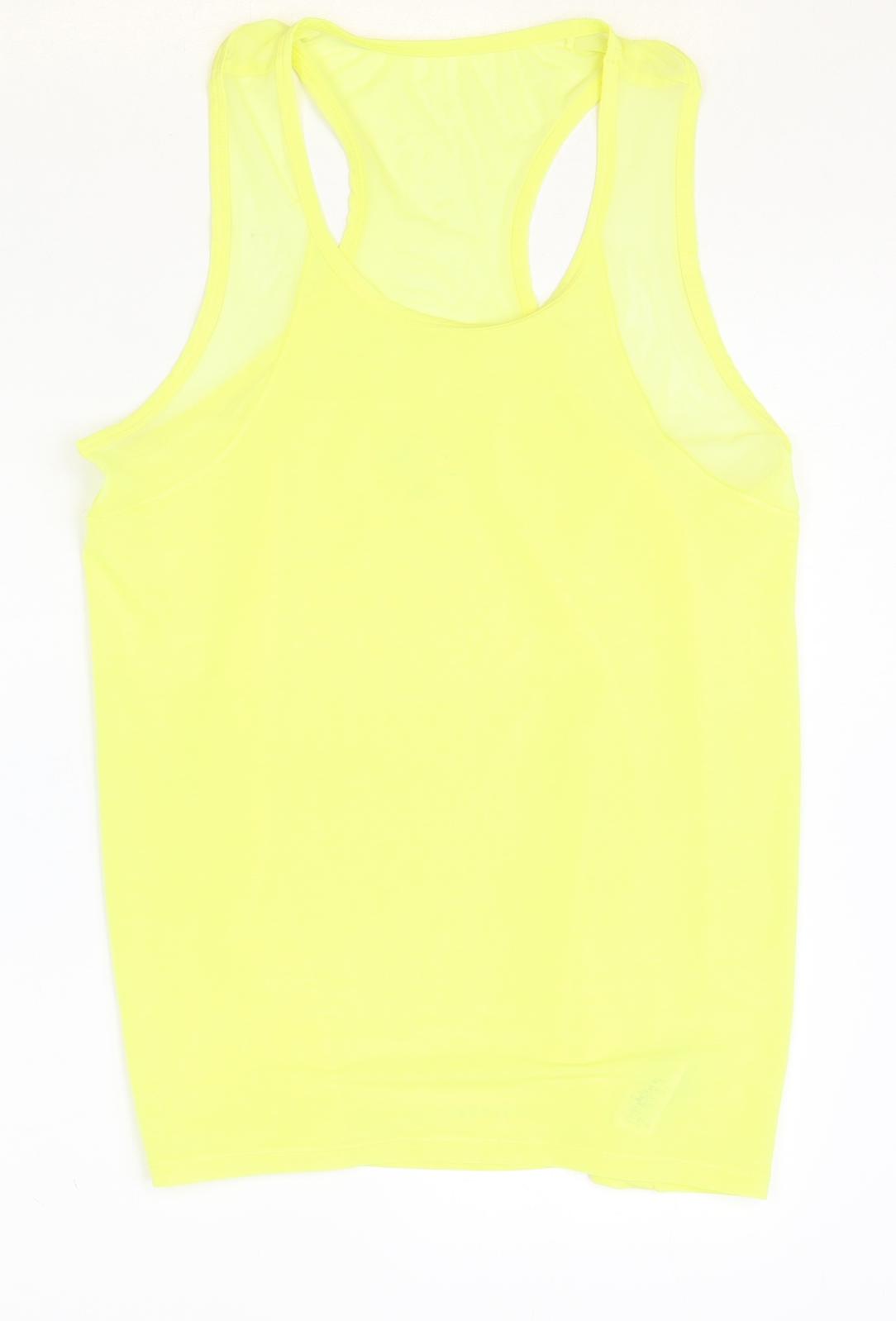 Womens UK Size 10 NEXT Yellow Basic Tank