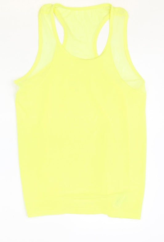 Womens UK Size 10 NEXT Yellow Basic Tank