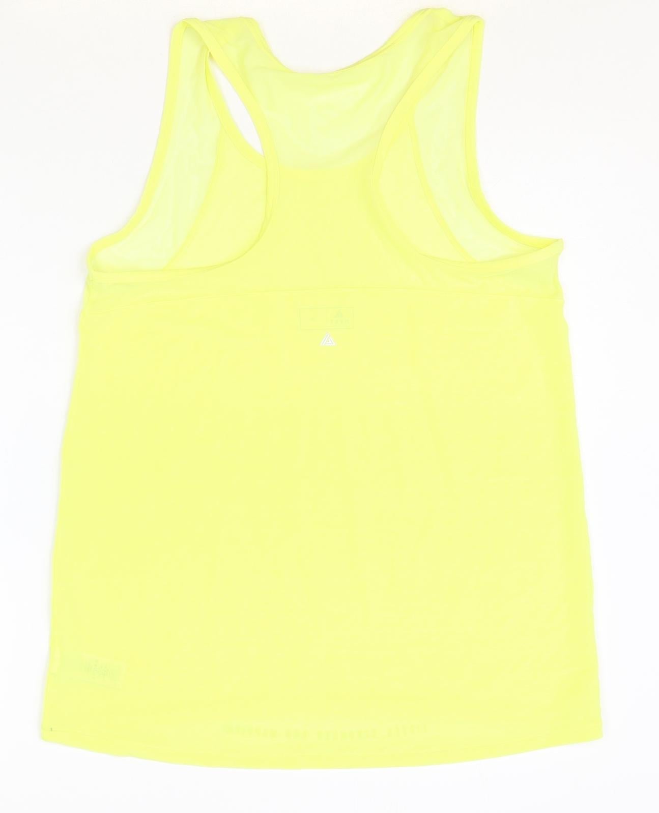 Womens UK Size 10 NEXT Yellow Basic Tank
