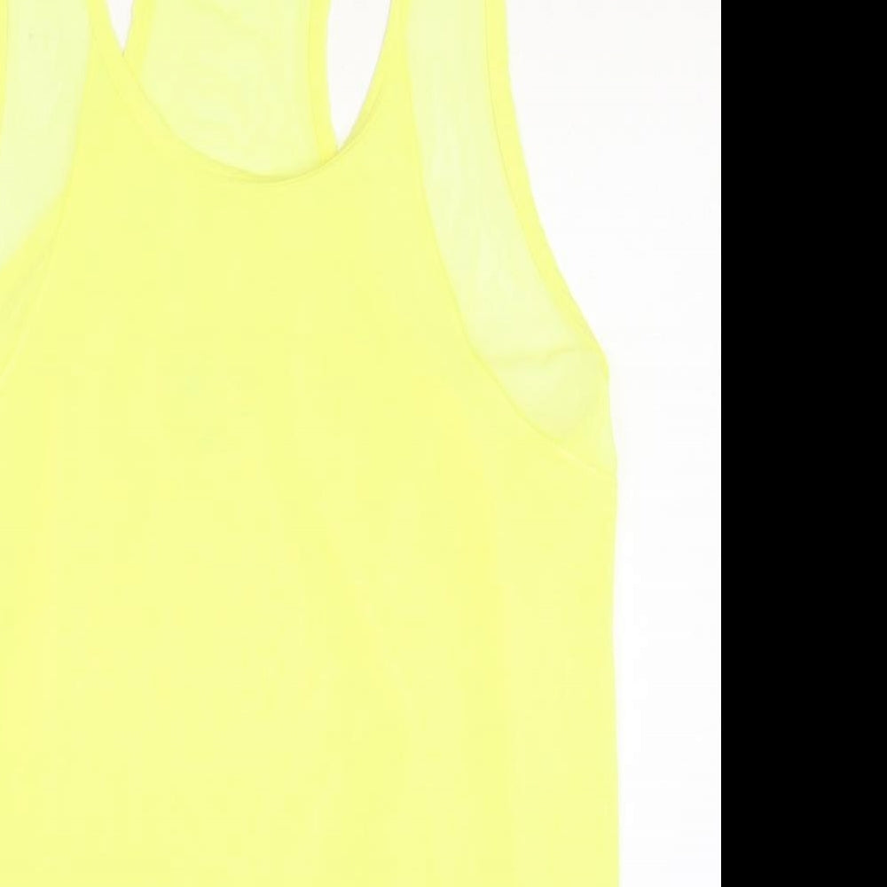 Womens UK Size 10 NEXT Yellow Basic Tank