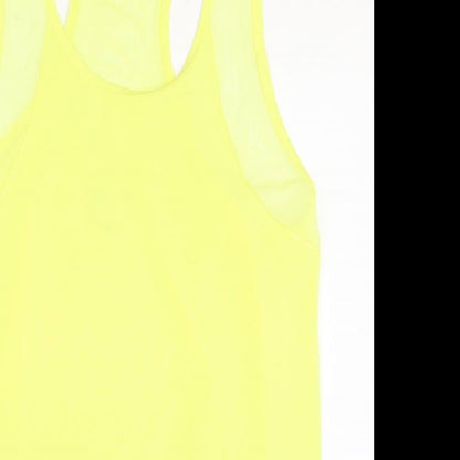 Womens UK Size 10 NEXT Yellow Basic Tank