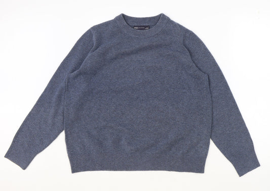 Womens UK Size M Marks and Spencer Blue Pullover Jumper