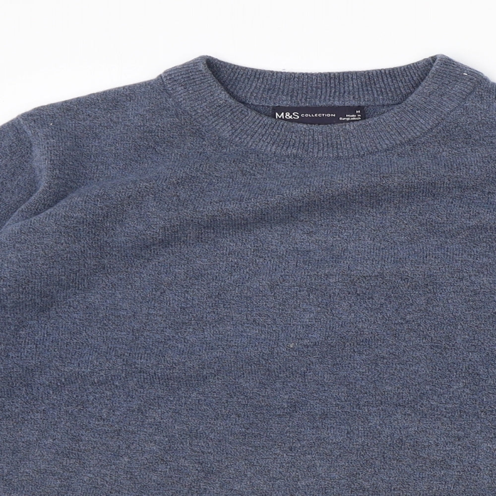 Womens UK Size M Marks and Spencer Blue Pullover Jumper