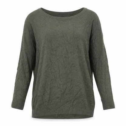 Teenis Womens Green Round Neck Viscose Pullover Jumper Size S