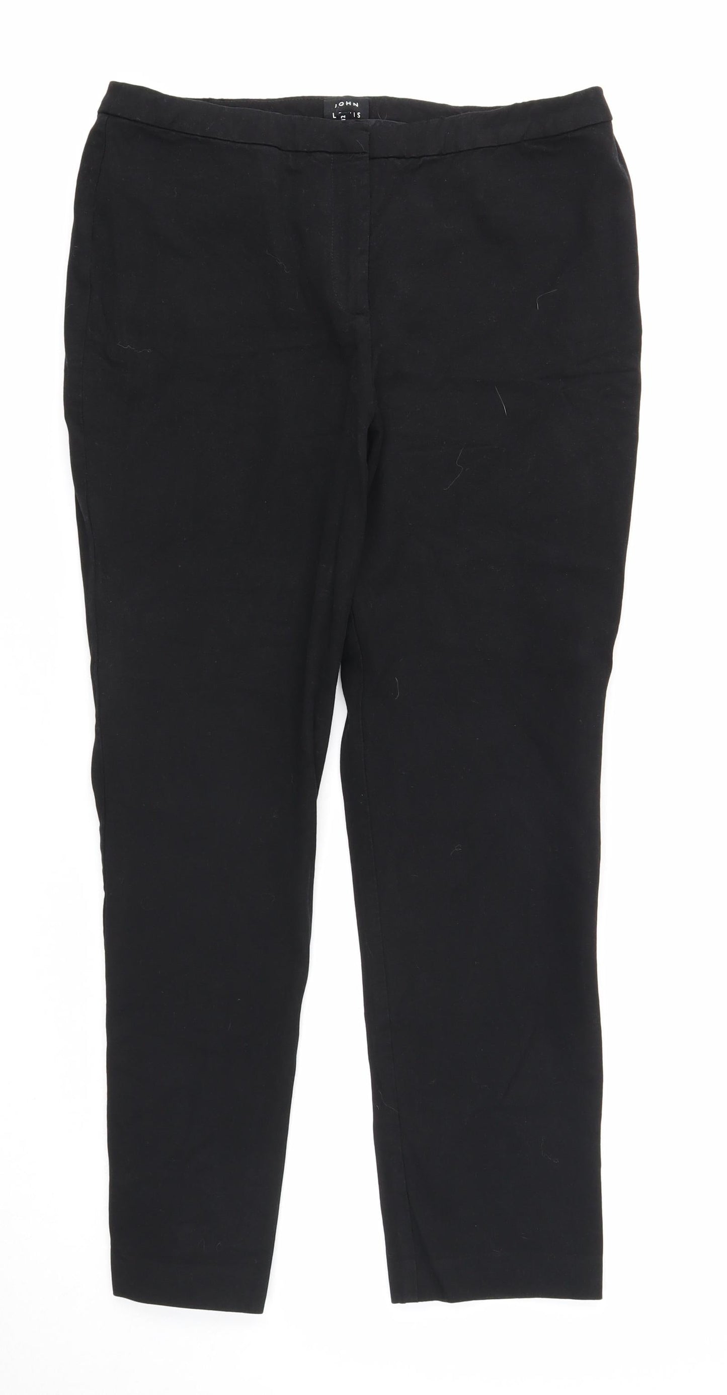 Womens UK Size 12 John Lewis Regular Fit Dress Pants Black Trousers