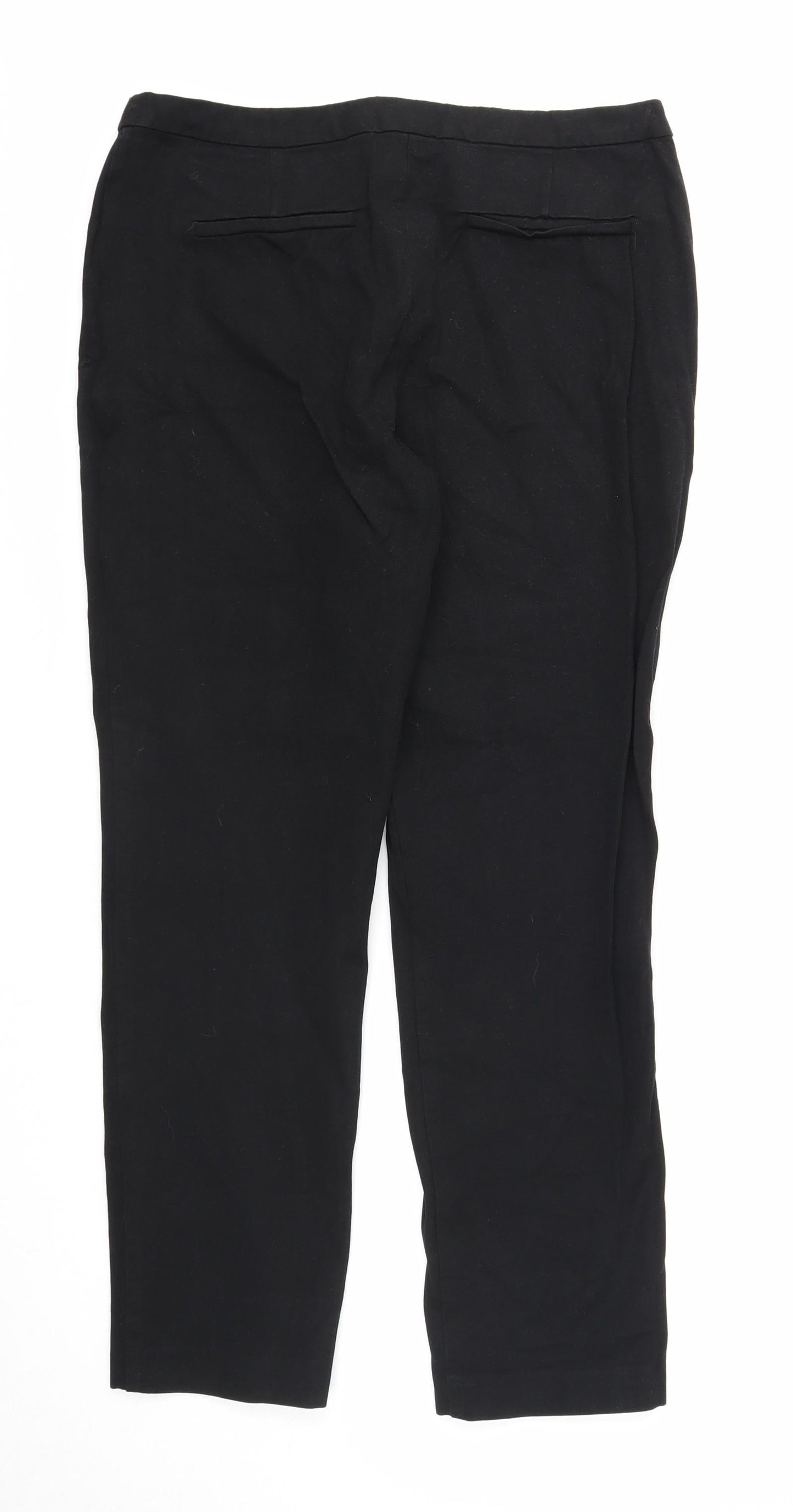 Womens UK Size 12 John Lewis Regular Fit Dress Pants Black Trousers