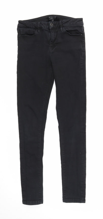 Womens UK Size 10 Waredenim Regular Fit Skinny Black Jeans