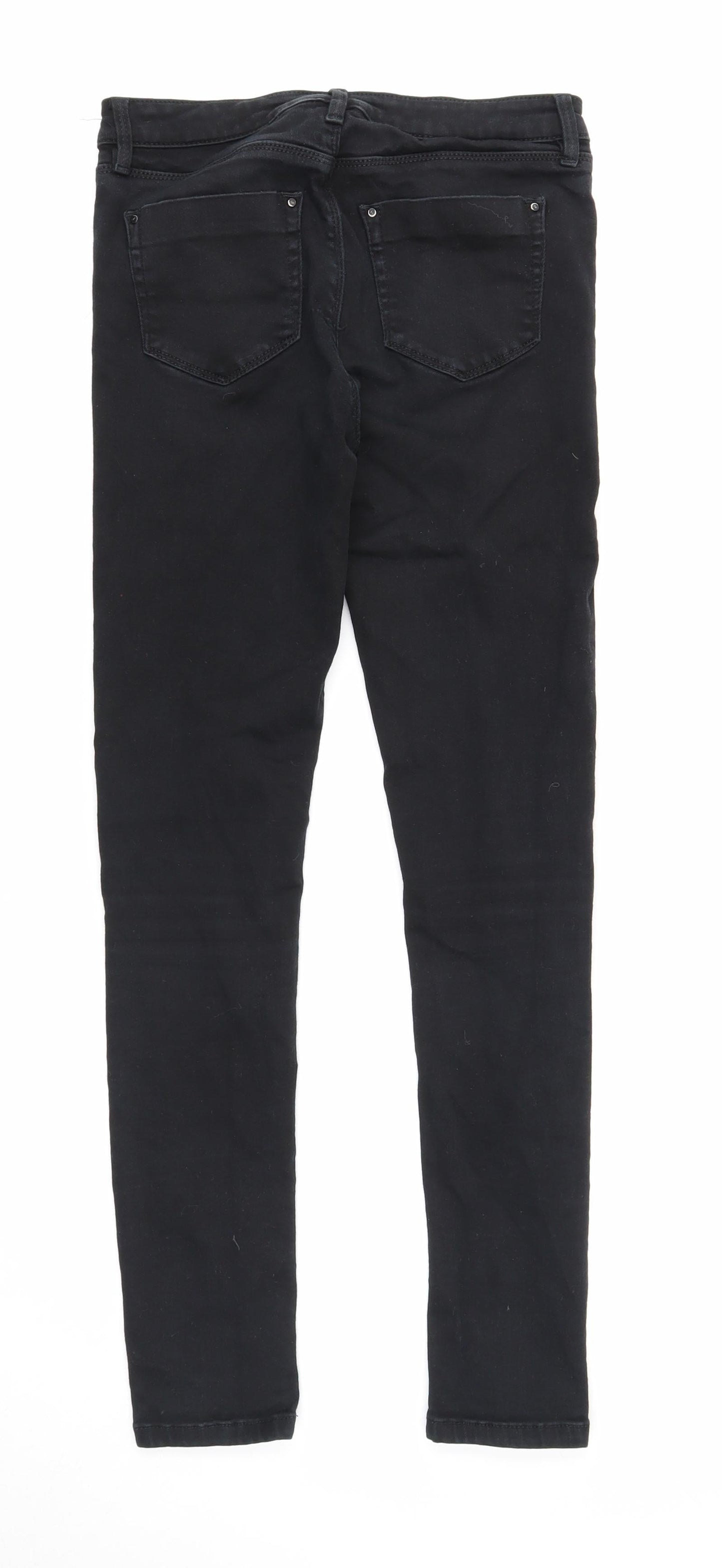 Womens UK Size 10 Waredenim Regular Fit Skinny Black Jeans