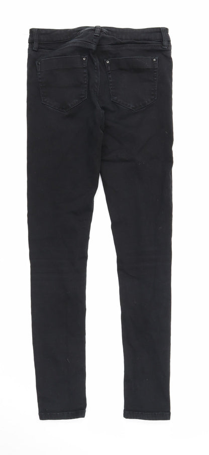 Womens UK Size 10 Waredenim Regular Fit Skinny Black Jeans
